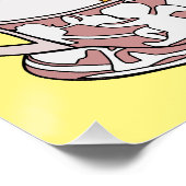 Afbeelding van de cartoon van de teacup-set perfect poster (Hoek)