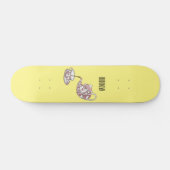 Afbeelding van de cartoon van de teacup-set persoonlijk skateboard (Horizontaal)