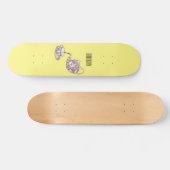 Afbeelding van de cartoon van de teacup-set persoonlijk skateboard (Horizontaal)