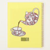 Afbeelding van de cartoon van de teacup-set planner (Achterkant)
