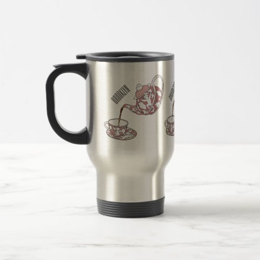 Afbeelding van de cartoon van de teacup-set reisbeker (Links)