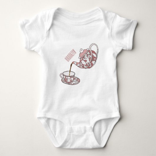 Afbeelding van de cartoon van de teacup-set romper (Voorkant)
