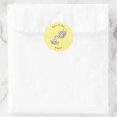 Afbeelding van de cartoon van de teacup-set ronde sticker (Tas)