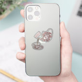 Afbeelding van de cartoon van de teacup-set sticker (Telefoon)