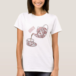 Afbeelding van de cartoon van de teacup-set t-shirt