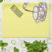 Afbeelding van de cartoon van de teacup-set theedoek (Gevouwen)
