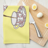 Afbeelding van de cartoon van de teacup-set theedoek (Quarter Fold)