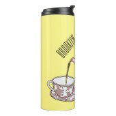 Afbeelding van de cartoon van de teacup-set thermosbeker (Gedraaid links)