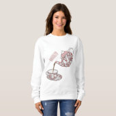 Afbeelding van de cartoon van de teacup-set trui (Voorkant volledig)