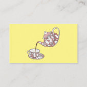 Afbeelding van de cartoon van de teacup-set visitekaartje (Achterkant)