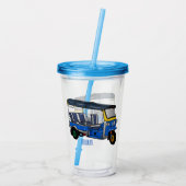Afbeelding van de cartoon van de trok acryl drinkbeker (Achterkant)
