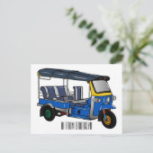 Afbeelding van de cartoon van de trok briefkaart (Staand voorkant)