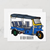 Afbeelding van de cartoon van de trok briefkaart (Voorkant / Achterkant)