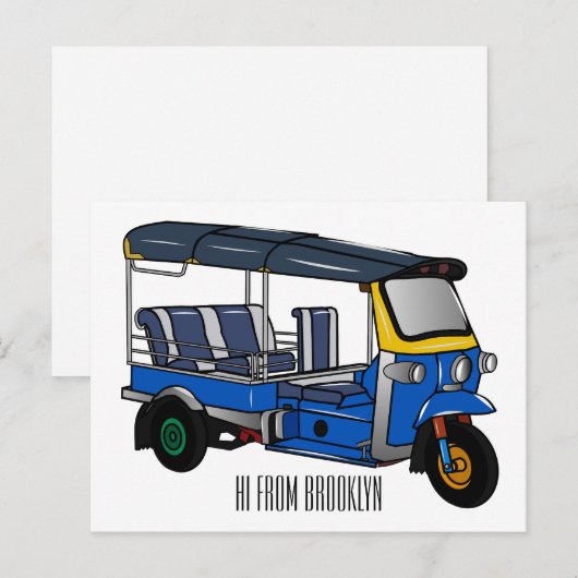 Afbeelding van de cartoon van de trok briefkaart (Voorkant / Achterkant)