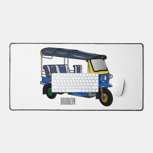 Afbeelding van de cartoon van de trok bureaumat (Keyboard & Muis)