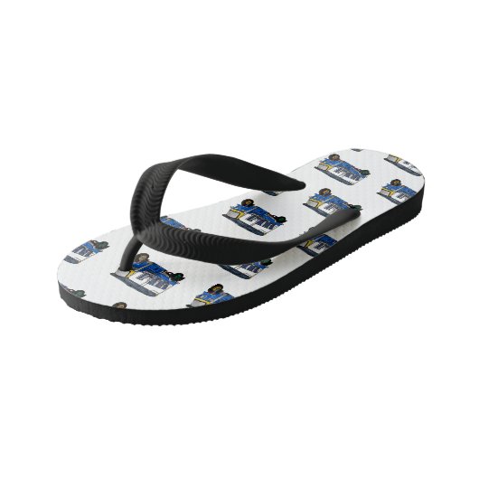 Afbeelding van de cartoon van de trok kinder teenslippers (Schuin)