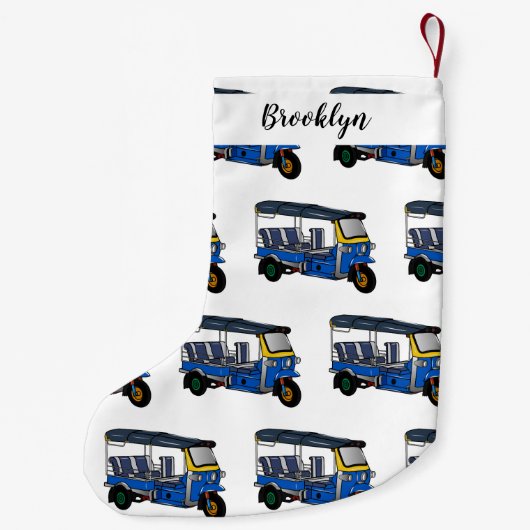 Afbeelding van de cartoon van de trok kleine kerstsok (Achterkant)