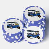 Afbeelding van de cartoon van de trok poker chips (Opstapeling)