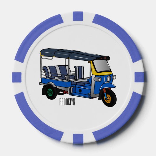 Afbeelding van de cartoon van de trok poker chips (Voorkant)