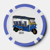 Afbeelding van de cartoon van de trok poker chips (Achterkant)