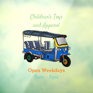 Afbeelding van de cartoon van de trok raamsticker