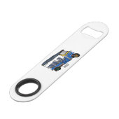 Afbeelding van de cartoon van de trok speed flessenopener (Voorkant Gekanteld)