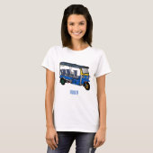 Afbeelding van de cartoon van de trok t-shirt (Voorkant volledig)