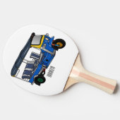 Afbeelding van de cartoon van de trok tafeltennisbatje (Zijkant)