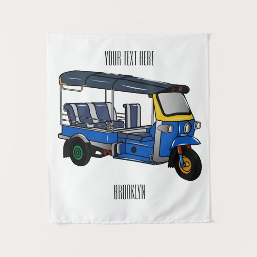 Afbeelding van de cartoon van de trok wandkleed (Voorkant)