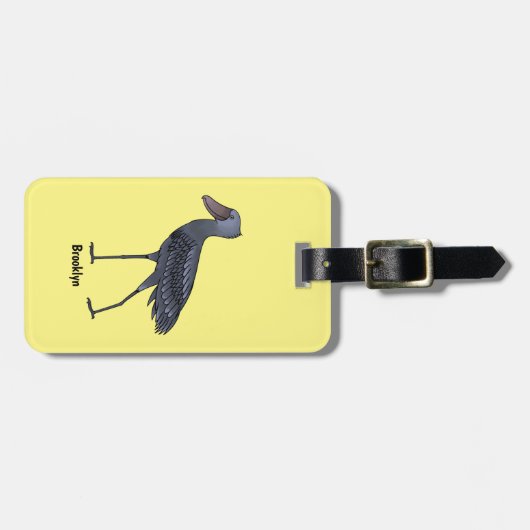 Afbeelding van de cartoon van de vogel bagagelabel (Voorkant horizontaal)