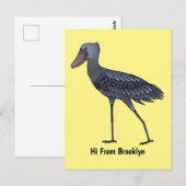 Afbeelding van de cartoon van de vogel briefkaart (Voorkant / Achterkant)