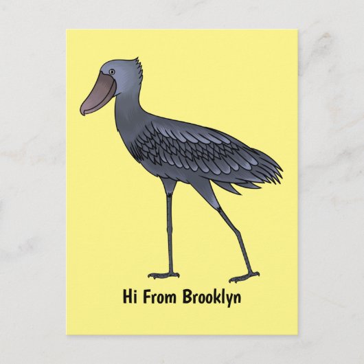 Afbeelding van de cartoon van de vogel briefkaart (Voorkant)