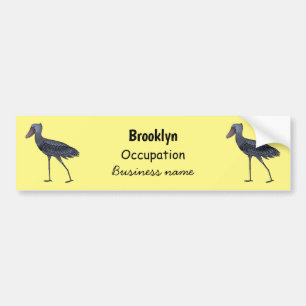 Afbeelding van de cartoon van de vogel bumpersticker