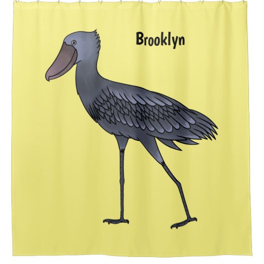 Afbeelding van de cartoon van de vogel douchegordijn (Voorkant)