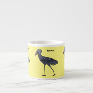 Afbeelding van de cartoon van de vogel espresso kop