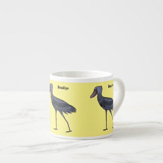 Afbeelding van de cartoon van de vogel espresso kop (Voorkant rechts)