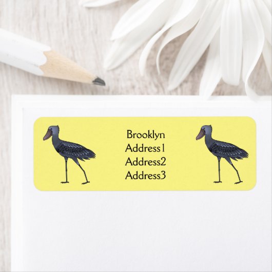 Afbeelding van de cartoon van de vogel etiket (Insitu)