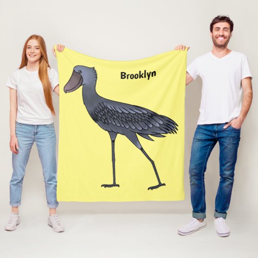 Afbeelding van de cartoon van de vogel fleece deken (In situ)