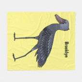 Afbeelding van de cartoon van de vogel fleece deken (Voorkant (Horizontaal))
