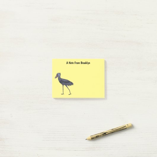 Afbeelding van de cartoon van de vogel post-it® notes (Op bureau)