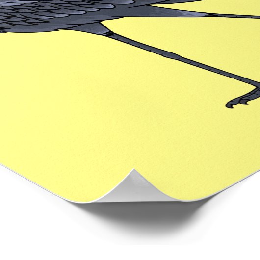 Afbeelding van de cartoon van de vogel poster (Hoek)