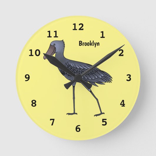 Afbeelding van de cartoon van de vogel ronde klok (Voorkant)