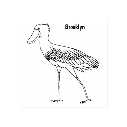 Afbeelding van de cartoon van de vogel rubberstempel (Afrduk)