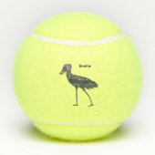 Afbeelding van de cartoon van de vogel tennisballen (Achterkant)