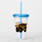 Afbeelding van de cartoon van de vrachtwagen acryl drinkbeker (Voorkant)