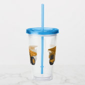 Afbeelding van de cartoon van de vrachtwagen acryl drinkbeker (Rechts)