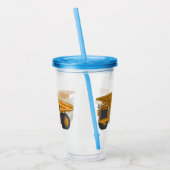 Afbeelding van de cartoon van de vrachtwagen acryl drinkbeker (Links)