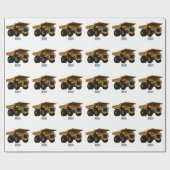 Afbeelding van de cartoon van de vrachtwagen cadeaupapier (Vlak)