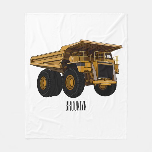 Afbeelding van de cartoon van de vrachtwagen fleece deken (Voorkant)