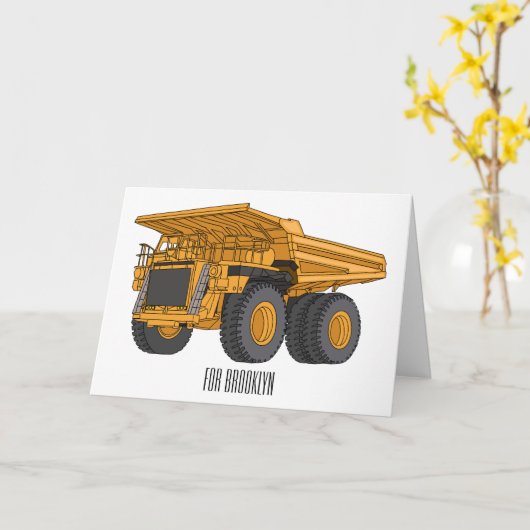 Afbeelding van de cartoon van de vrachtwagen kaart (Gele Bloem)